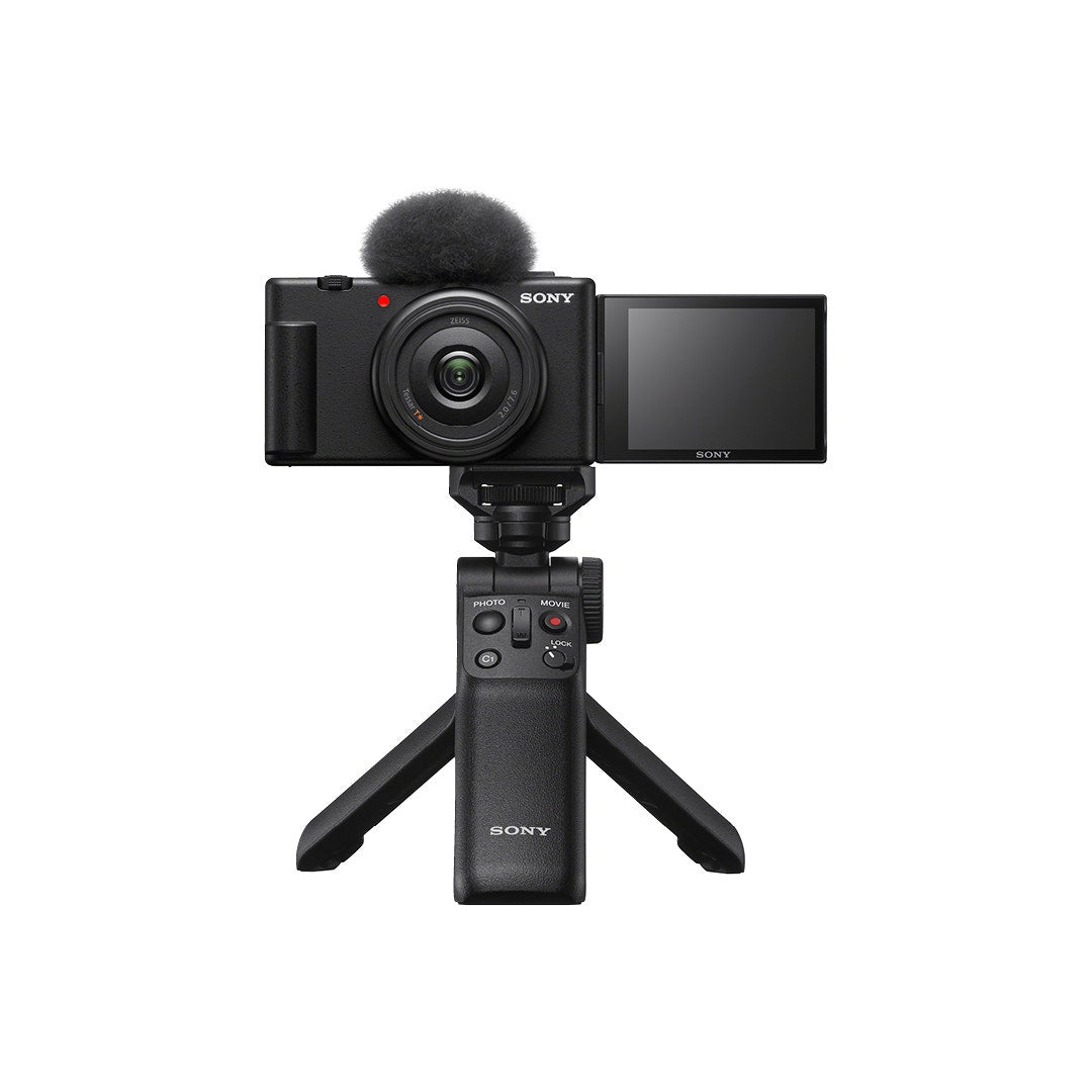 Sony ZV-1F Black Digital Vlog Camera w/Sony GPVPT2BT Bluetooth Shooting Grip-Black - additional product view