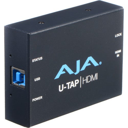 AJA U-TAP USB 3.0/3.1 Gen 1 powered HDMI capture device.