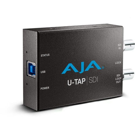 AJA U-TAP USB 3.1 Gen 1 powered SDI capture device.