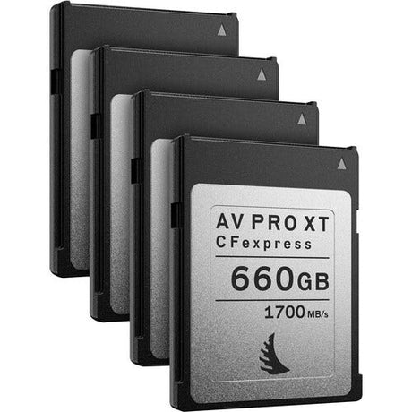 Angel Bird AV PRO CFexpress XT 660GB memory cards, pack of 4