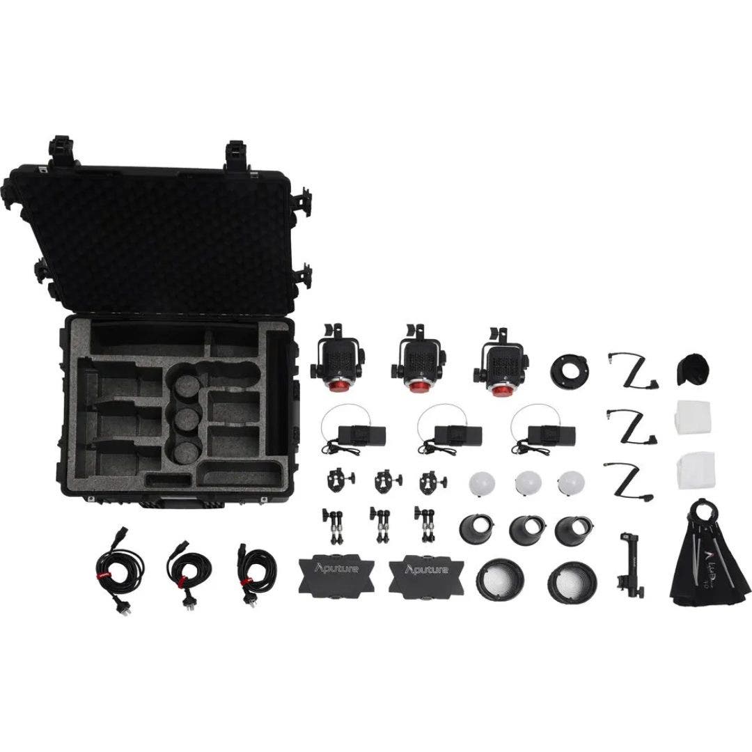 APUTURE STORM 80C 3 HEAD KIT INC ROLLING CARRY CAS - additional product view