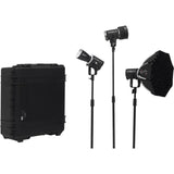 Aputure Storm 80C 3 Head Kit with rolling carry case