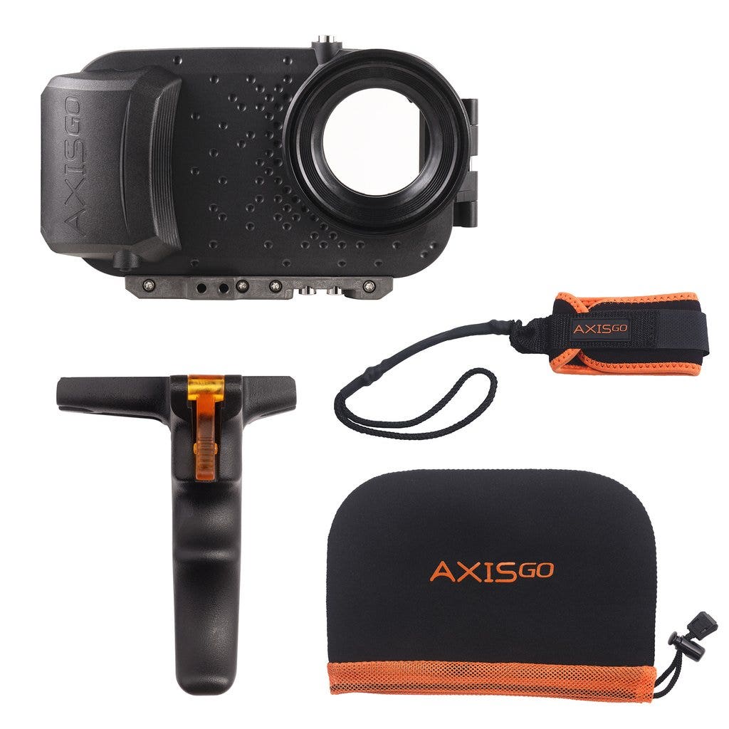 AquaTech AxisGO 11 Pro Action Kit water housing in Deep Black