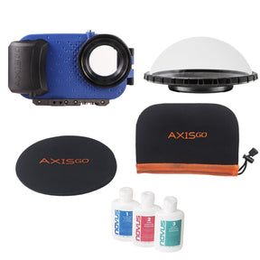 AquaTech AxisGO 11 Pro Max Over Under Kit water housing in Ocean Blue