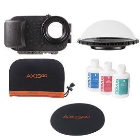 AquaTech AxisGO 11 Pro Over Under Kit water housing in Deep Black