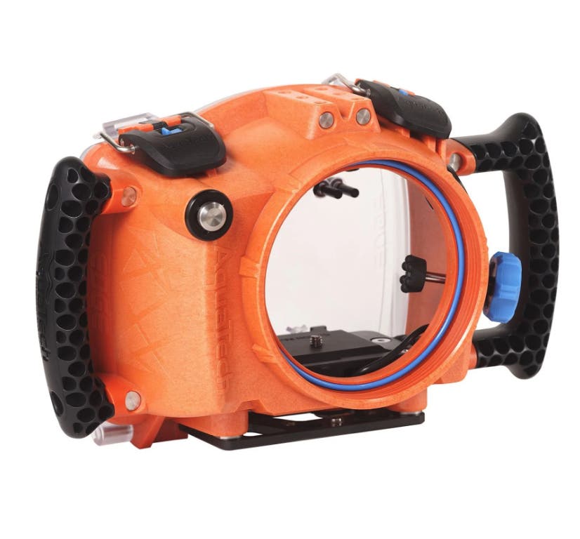 Orange AquaTech EDGE Sport Housing for Sony A7IV.