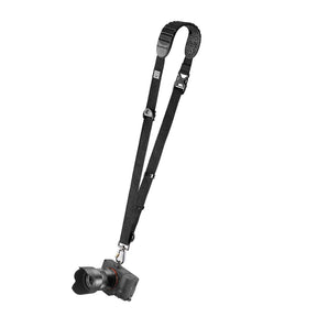 BlackRapid Cross Shot Breathe camera strap in black.