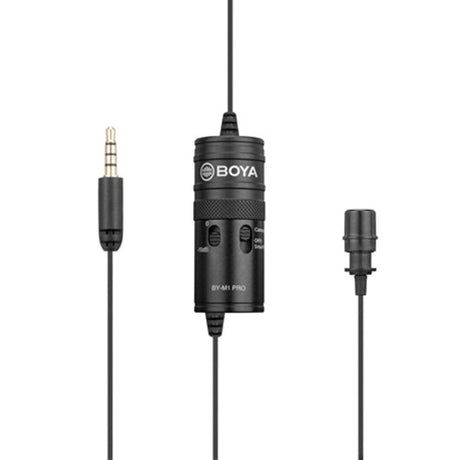 Boya BY-M1 Pro lavalier microphone for smartphones and DSLR.