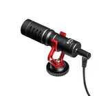 Boya BY-MM1 cardioid condenser microphone.