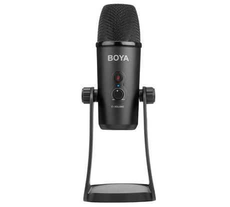 Boya BY-PM700 USB podcast microphone in black.