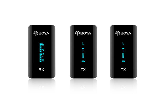 Boya BY-XM6-S2 wireless microphone, 1 receiver and 2 transmitters