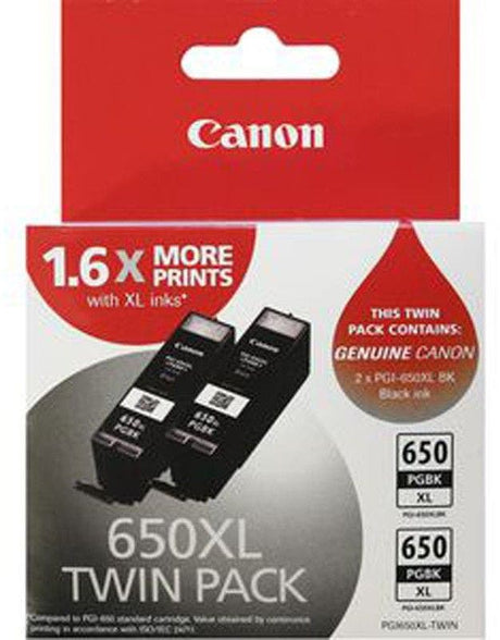 Canon 2 x PGI650XLBK Twin Pigment Black XLarge Ink Tank