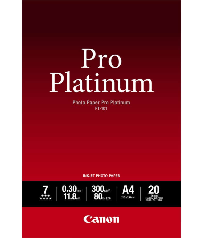 Canon Photo Paper Pro Platinum, A2, 300gsm, 20 sheet pack