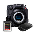 Canon C300 Mark III compact cinema EOS camera with CFExpress card and reader