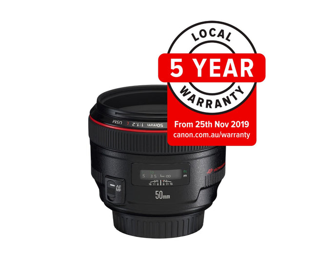 Canon EF 50mm f/1.2L USM prime lens