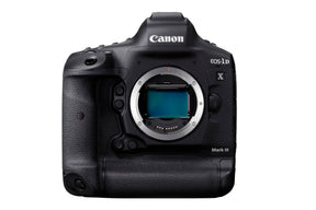 Canon EOS 1DX Mark III camera body with CFexpress card and reader.