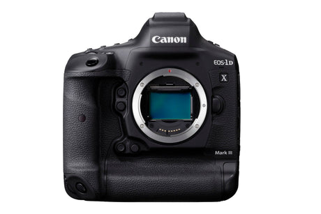 Canon EOS 1DX Mark III camera body with CFexpress card and reader.