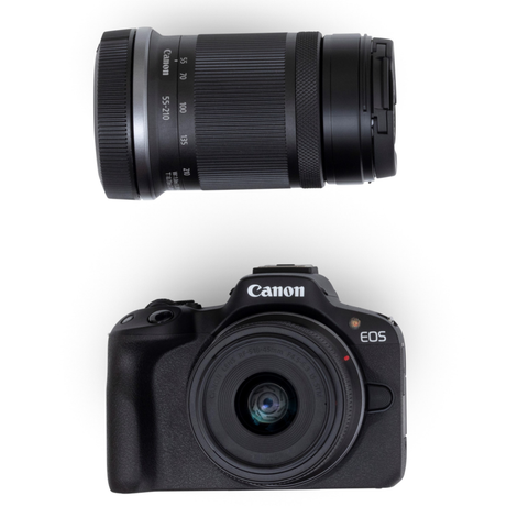 Canon EOS R50 Body w/RF-S 18- 45STM & RF-S 55-210IS STM Lens Mirrorless Camera - additional product view
