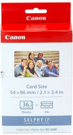 Canon KC36IP Ink and Paper Pack, Credit Card Size 86x54mm, for Selphy CP Series