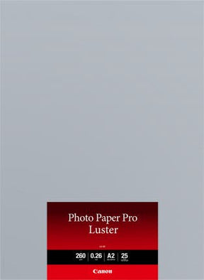 Canon LU101A2, 25 Sheets A2 260gsm Lustre Photo Paper