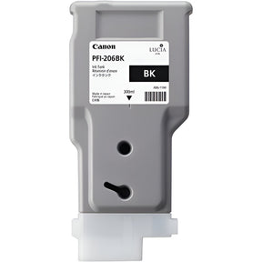 Canon PFI-206BK Lucia EX black ink cartridge.