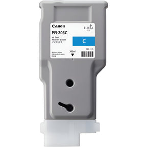 Canon PFI-206C Lucia EX Cyan Ink 300ml for IPF6400, 6450