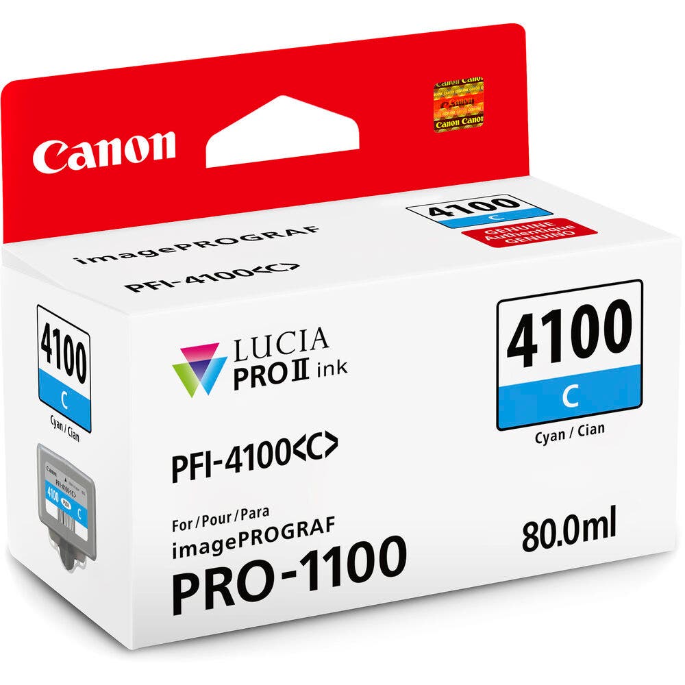 Canon PFI-4100C cyan ink tank