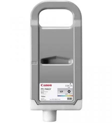 Canon PFI-706GY Lucia Ex grey ink cartridge, 700ml