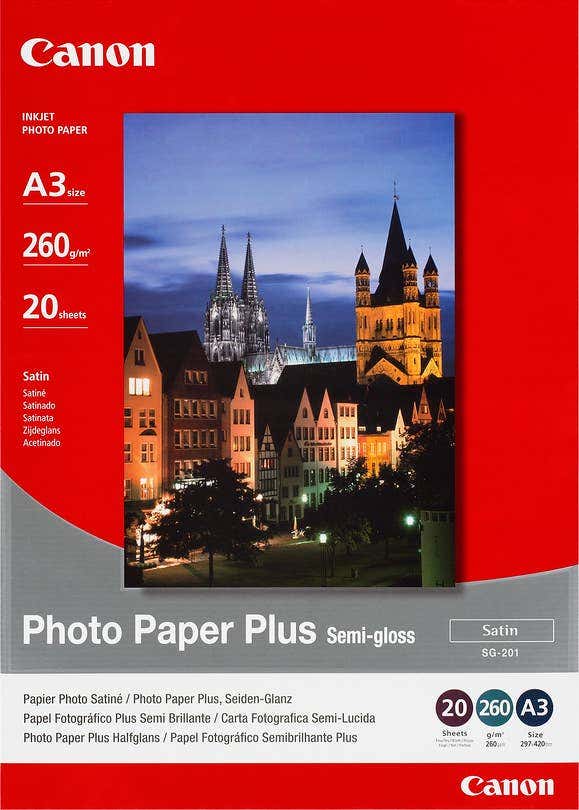 Canon SG201A3 semi gloss photo paper, 260gsm, 20 sheets