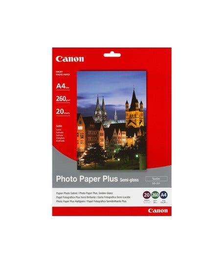 Canon SG201A4, 20 sheets, 260gsm Semi Gloss Photo Paper
