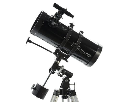 Celestron Powerseeker 127EQ-MD Newtonian with phone adapter, motor and moon filter