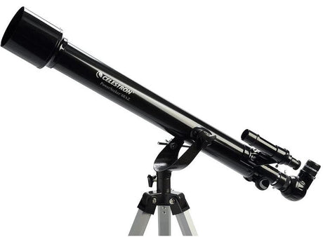 Celestron Powerseeker 60AZ refractor telescope.