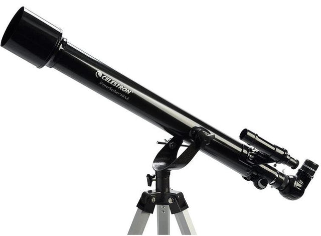 Celestron Powerseeker 60AZ refractor telescope.