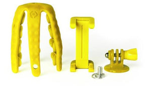 Celly Squiddy flexible mini tripod, Yellow, with smartphone and GoPro adapter