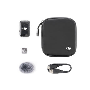 DJI Mic 2 (1 TX) Clip-On Transmitter Recorder with Built-In Microphone in Black