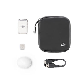 DJI Mic 2 (1 TX) Clip-On Transmitter Recorder with Built-In Microphone in White