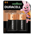 Duracell Coppertop Alkaline D Batteries, 2 Pack