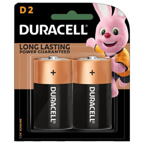 Duracell Coppertop Alkaline D Batteries, 2 Pack