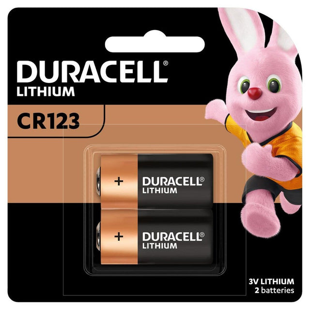 Duracell High Power Lithium CR123 Batteries, 2 Pack