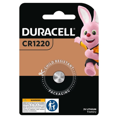 Duracell Lithium Coin CR1220 Batteries, 1 Pack