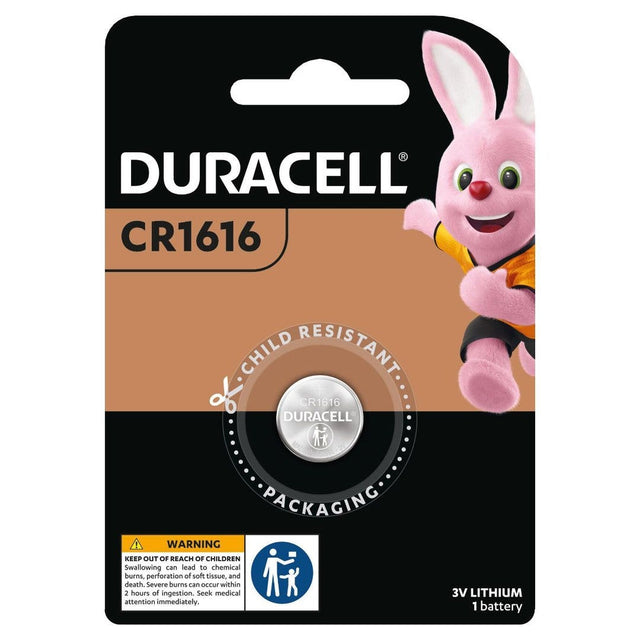 Duracell Lithium Coin CR1616 Batteries, 1 Pack