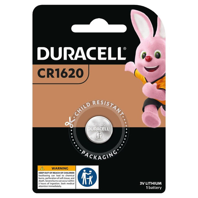 Duracell Lithium Coin CR1620 Batteries, 1 Pack
