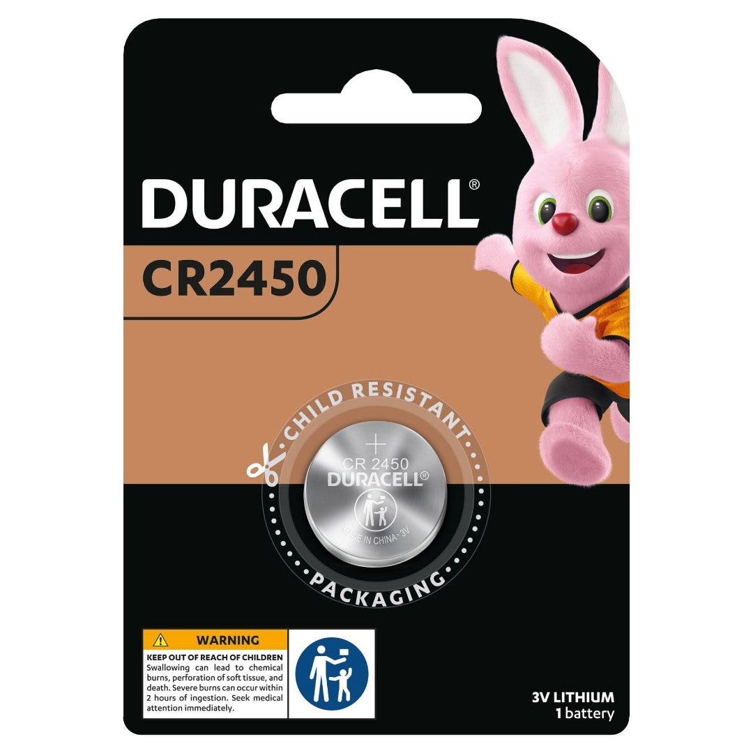 Duracell Lithium Coin CR2450 Batteries, 1 Pack