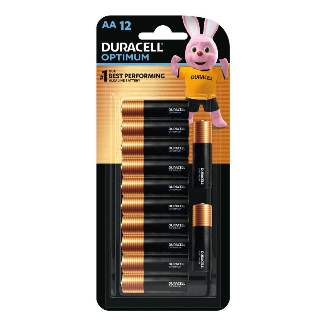 Duracell Optimum Alkaline AA Batteries, 12 Pack