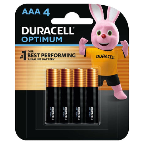 Duracell Optimum Alkaline AAA Batteries, 4 Pack