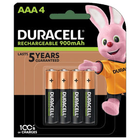 Duracell Rechargeable AAA Batteries, 4 Pack