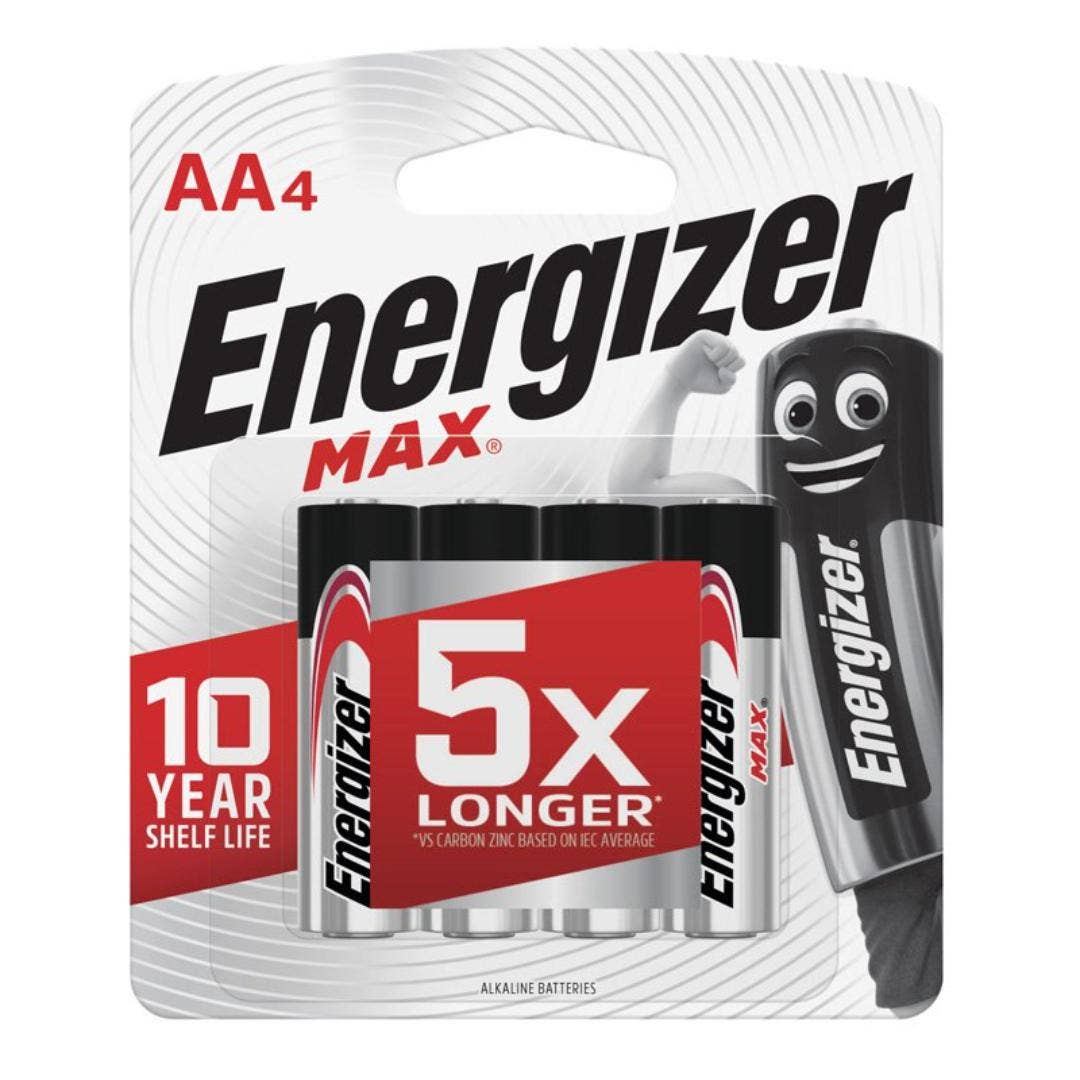 Energizer Max AA batteries, 4 pack