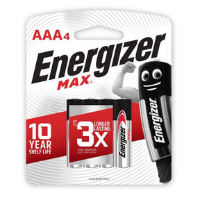 Energizer Max AAA batteries, 4 pack
