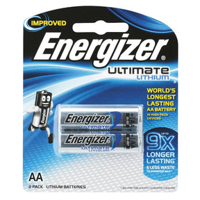 Energizer Ultimate Lithium AA battery, 2 pack
