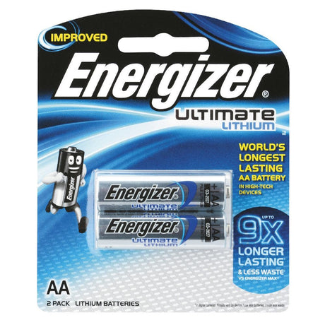Energizer Ultimate Lithium AA battery, 2 pack